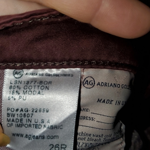 GUC adriano goldschmied burgundy jeans 26 - Picture 7 of 8